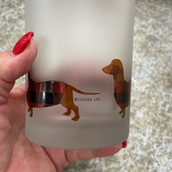 ALBERTO CULVER “CHRISTMAS DACHSUND” OLD FASHION BAR GLASSES - Picture 5 of 7